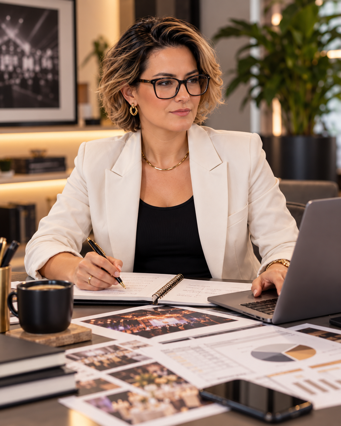 Rika Durão, professora da masterclass, em seu escritório